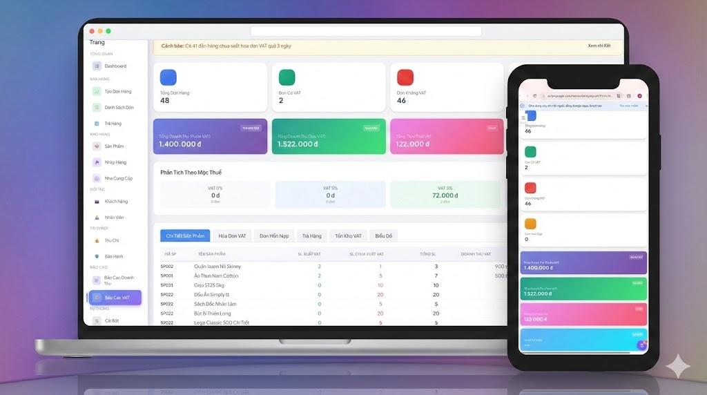 Giao diện phần mềm quản lý bán hàng Google Sheets — Màn hình bán hàng POS