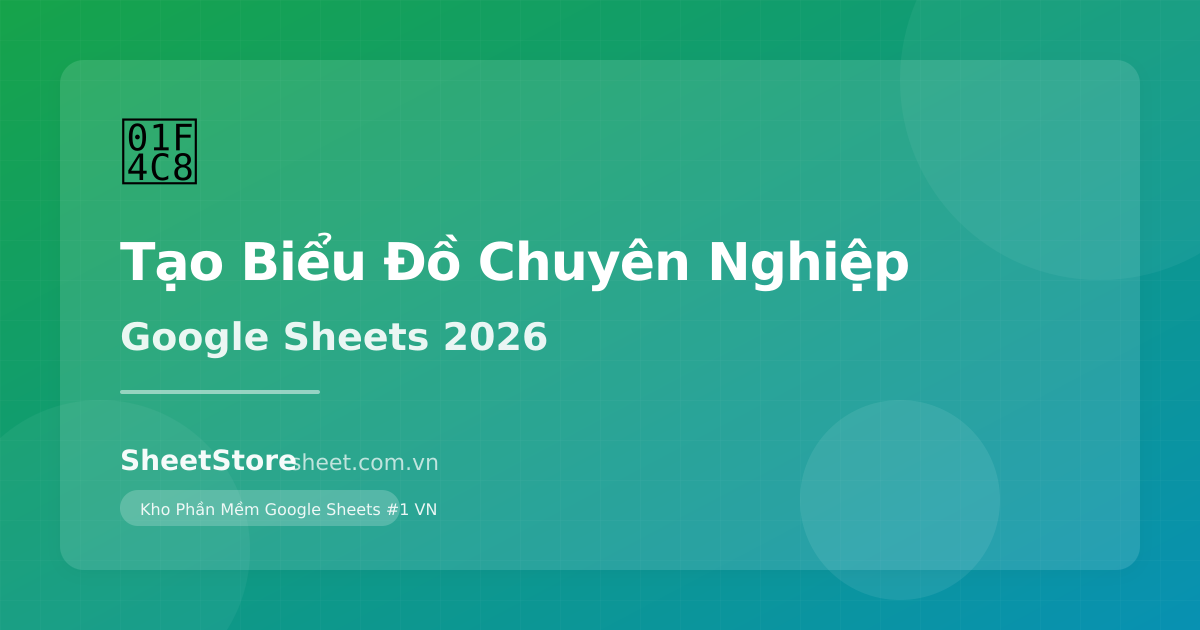 Hướng Dẫn Tạo Biểu Đồ Chuyên Nghiệp Google Sheets 2026: 10 Loại Biểu Đồ