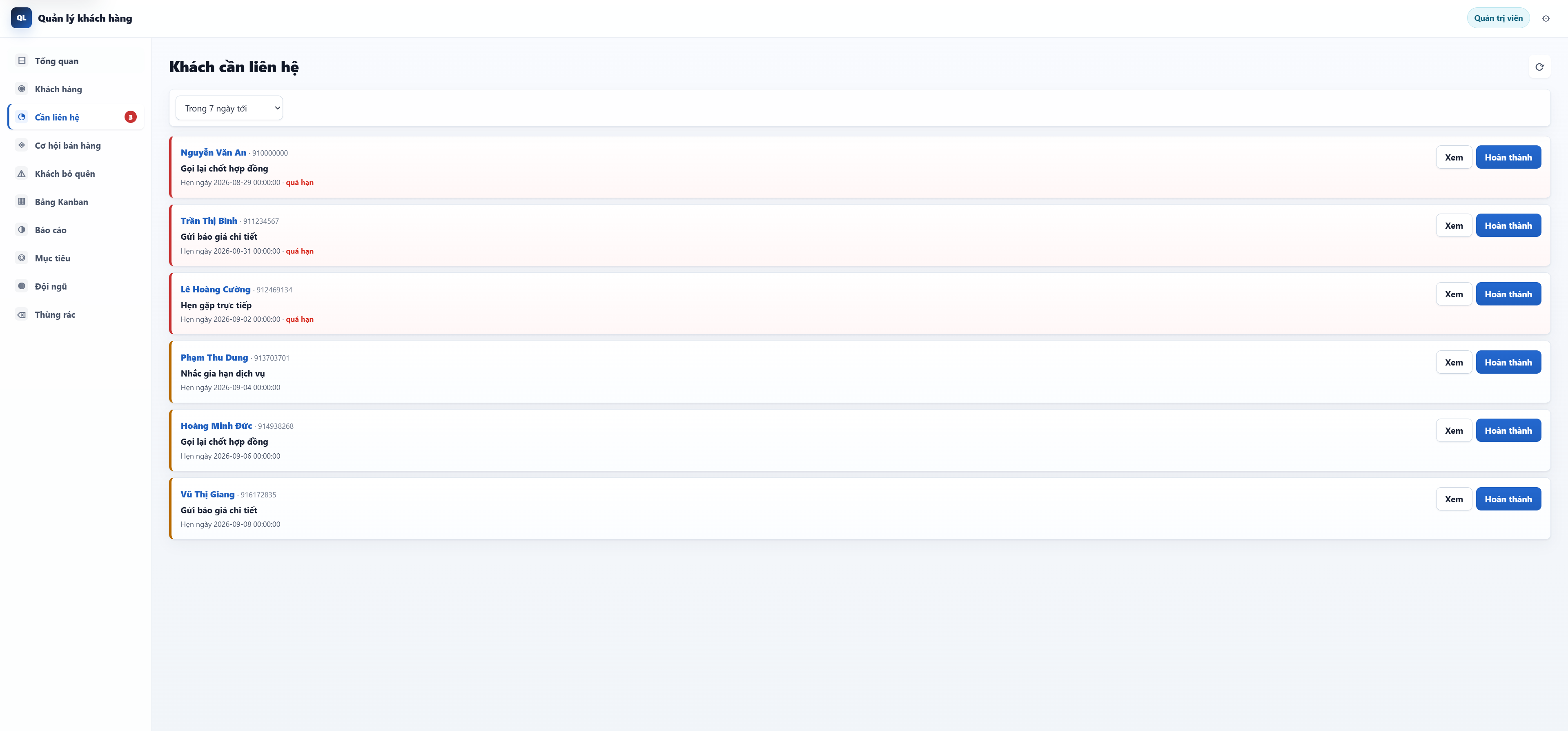 CRM Mini - Quản Lý Khách Hàng - ảnh 4