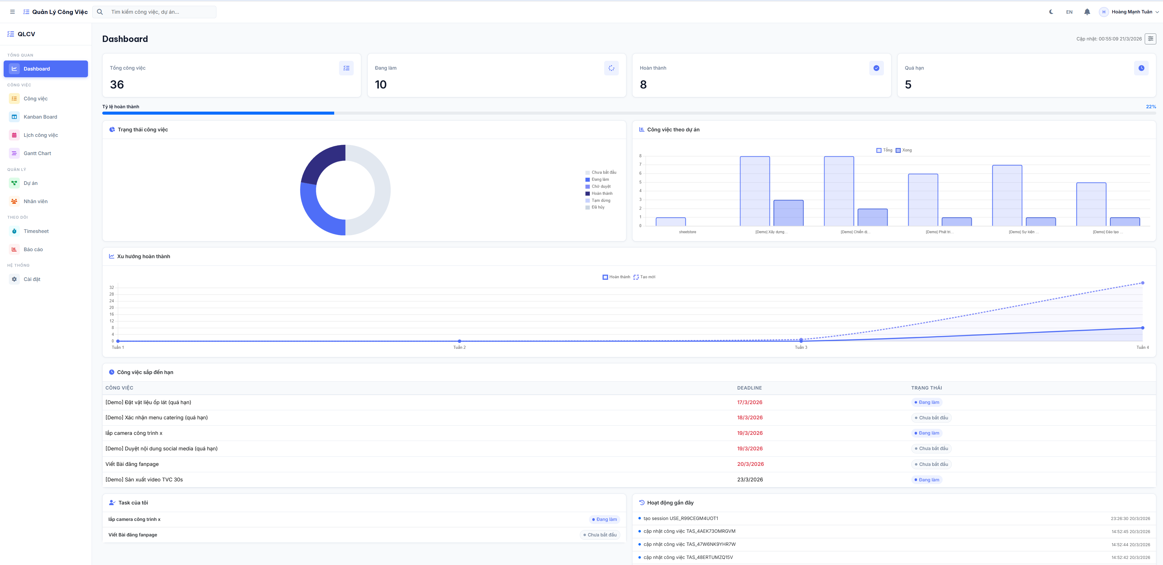 Phần Mềm Quản Lý Công Việc (QLCV)