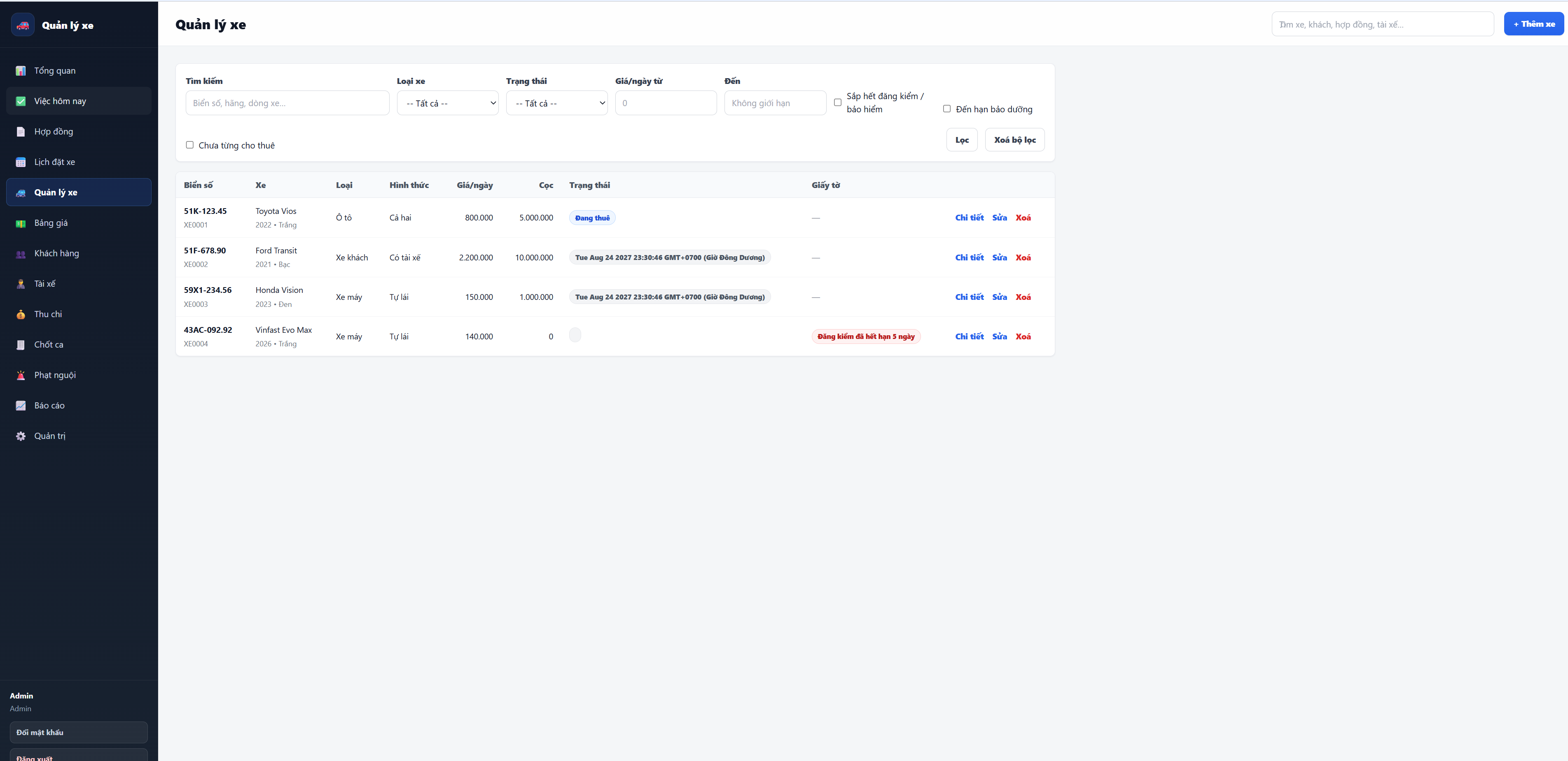 Phần Mềm Quản Lý Cho Thuê Xe google sheet - ảnh 5