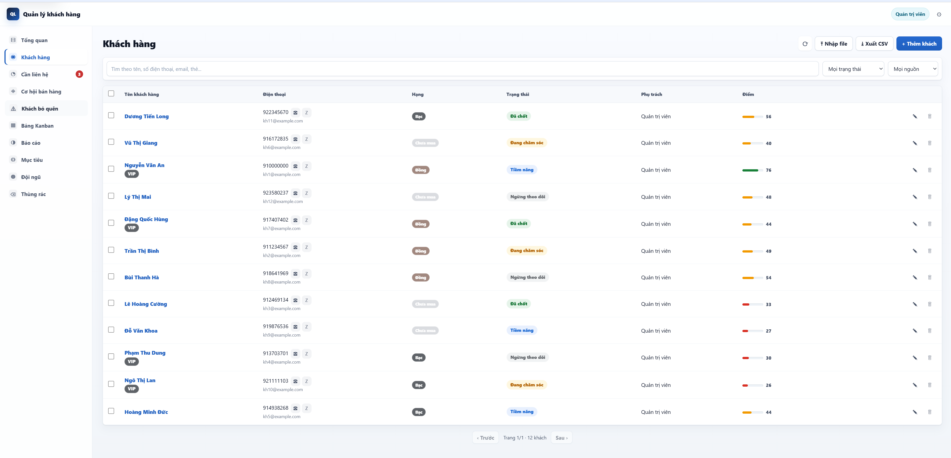 CRM Mini - Quản Lý Khách Hàng - ảnh 3