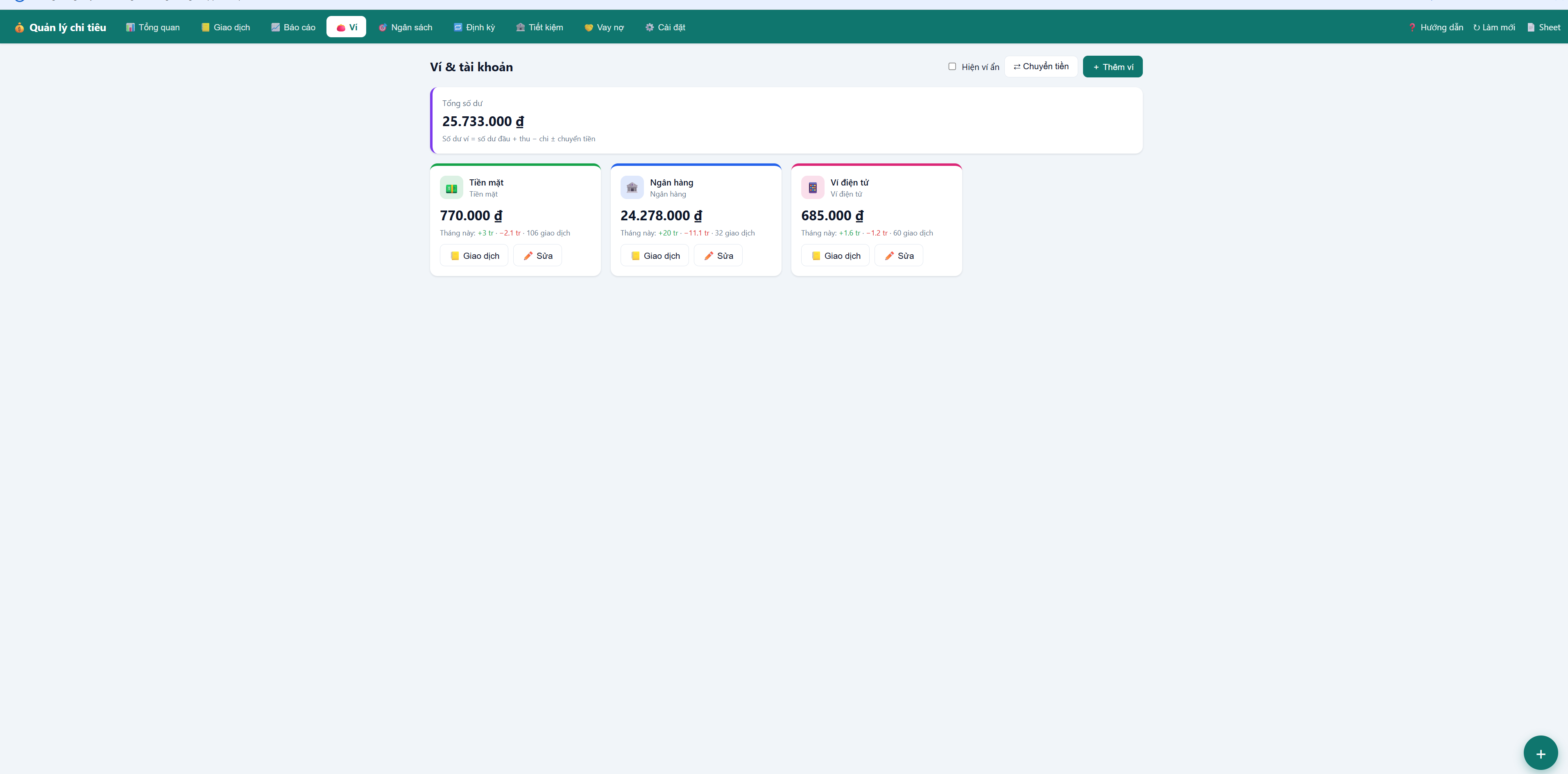 Phần Mềm Quản Lý Chi Tiêu Cá Nhân & Gia Đình google sheet - ảnh 5
